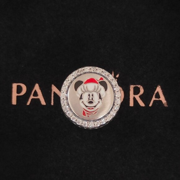 Pandora Holiday Christmas Happy Holly Days Minnie Charm Bead with box - Picture 1 of 5